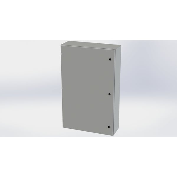 1/4 Turn Latch Electrical Enclosures, 48 in H, 10 in D, 30 in W, NEMA 3R, 4, 12, 13, Carbon Steel